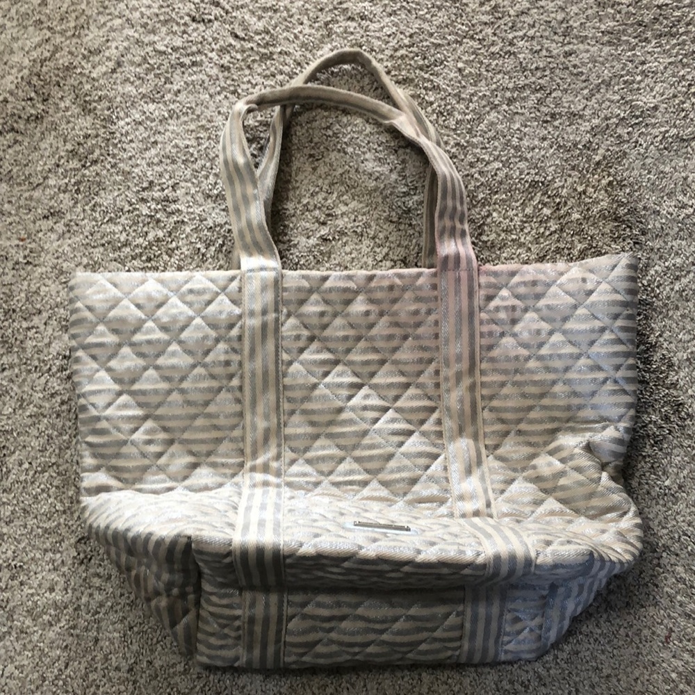 Madden Girl quilted striped tote